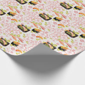 Japans eten: Sushi Pattern 2 Cadeaupapier (Hoek)