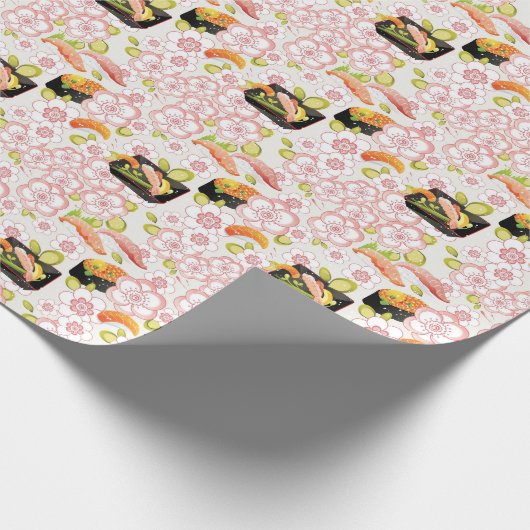 Japans eten: Sushi Pattern 2 Cadeaupapier (Hoek)