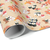 Japans eten: Sushi Pattern 3 Cadeaupapier (Rol Hoek)