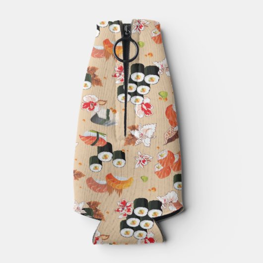 Japans eten: Sushi Pattern 3 Flesjeskoeler (Achterkant)