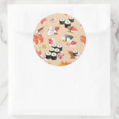 Japans eten: Sushi Pattern 3 Ronde Sticker (Tas)