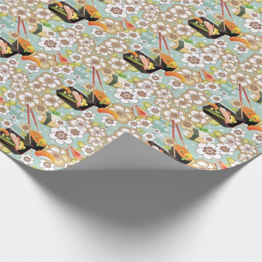 Japans eten: Sushi Pattern 4 Cadeaupapier (Hoek)
