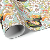 Japans eten: Sushi Pattern 4 Cadeaupapier (Rol Hoek)