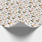 Japans eten: Sushi Pattern Cadeaupapier (Hoek)
