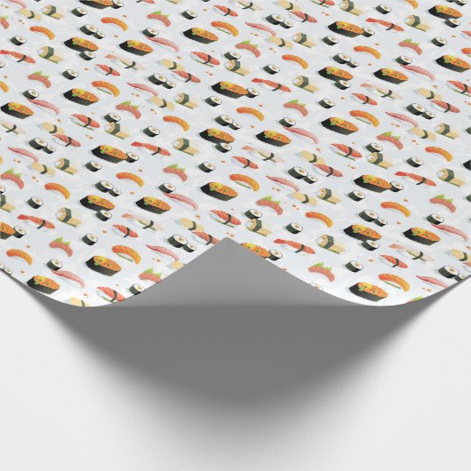Japans eten: Sushi Pattern Cadeaupapier (Hoek)