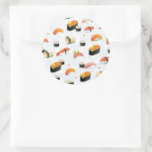 Japans eten: Sushi Pattern Ronde Sticker (Tas)