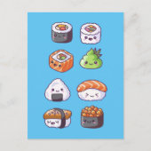 Japans eten sushi roll briefkaart (Voorkant)