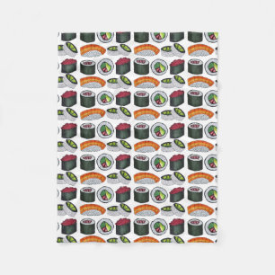 Japans eten Sushi Tuna Roll Salmon Nigiri Fleece Deken