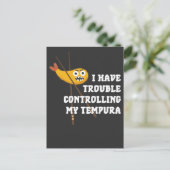 Japans eten Tempura Chopsticks Fried Shrimps Briefkaart (Staand voorkant)