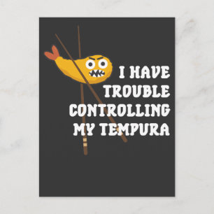 Japans eten Tempura Chopsticks Fried Shrimps Briefkaart