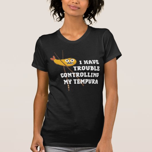 Japans eten Tempura Chopsticks Fried Shrimps T-shirt (Voorkant)