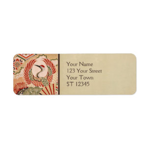 Japans Fabric Return Address Label