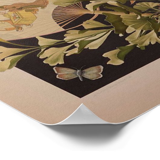  Japans fan  muur kunst poster (Hoek)