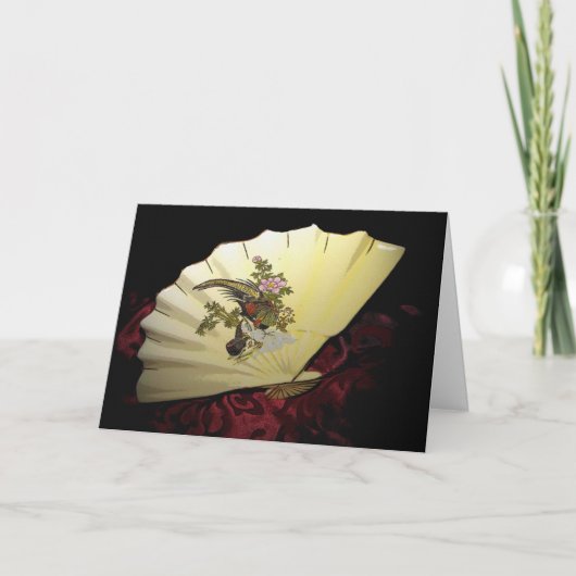 Japans Fan Wenskaart Kaart (Voorkant)