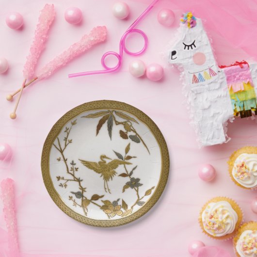  Japans faux goudporseleinen kraan Japandi Papieren Bordje (Feest)
