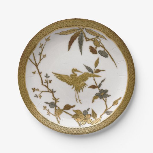  Japans faux goudporseleinen kraan Japandi Papieren Bordje (Voorkant)