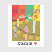 Japans festival 's nachts sticker (Vel)