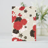 Japans  Floral Pattern Bedankkaart (Staand voorkant)