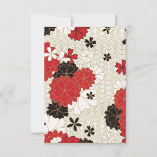Japans  Floral Pattern Bedankkaart