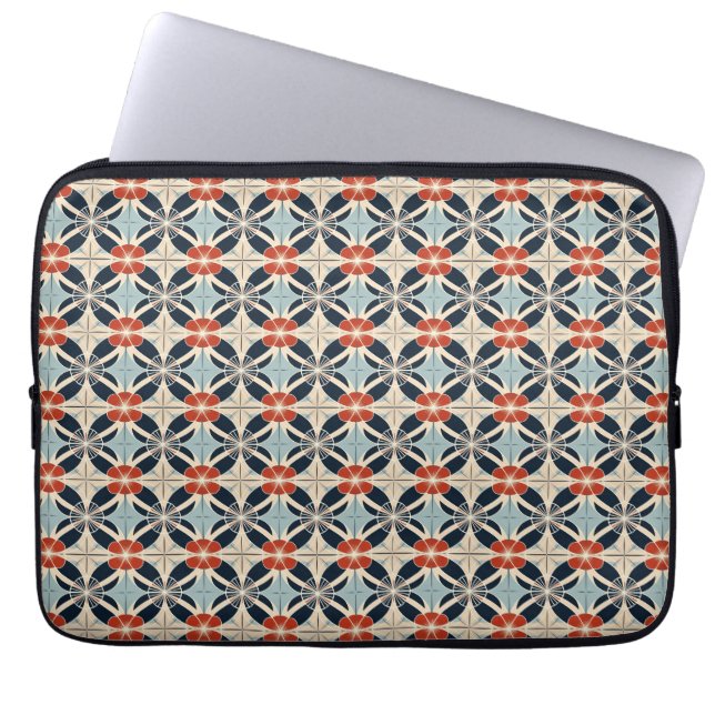 Japans Floral Pattern Laptop Sleeve (Voorkant)