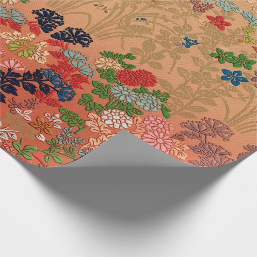 Japans Flower Fan Patroon Cadeaupapier (Hoek)