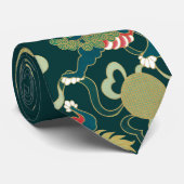 Japans foo Dog Tattoo Art Stropdas (Opgerold)