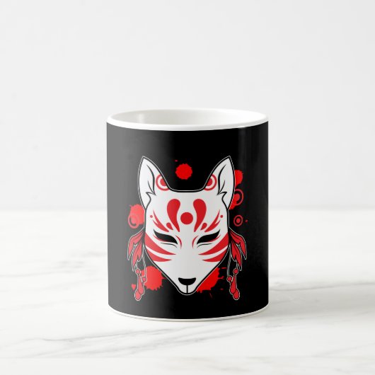 Japans Fox Kitsune Kami Inari Kawaii Masker Koffiemok (Center)