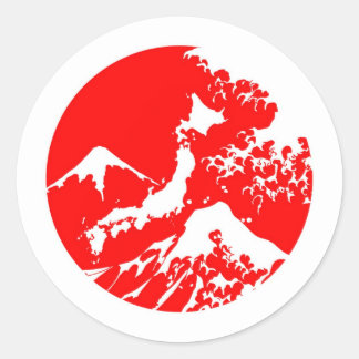 Japans Fuji Sticker Wave Print vlag