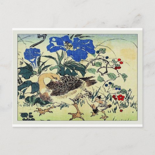 Japans ganzenbos Art Ukiyo-E Briefkaart (Voorkant)