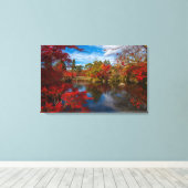 Japans gebladerte canvas afdruk (Insitu (Houten vloer))