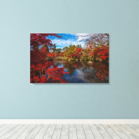 Japans gebladerte canvas afdruk (Insitu (Houten vloer))