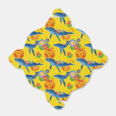 Japans geel kimono patroon gunst partij doos bedankdoosjes (Uitgevouwen)