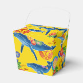 Japans geel kimono patroon gunst partij doos bedankdoosjes (Voorkant Zijde)
