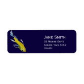 Japans Geel Koi originele kunstvis Etiket (Voorkant)