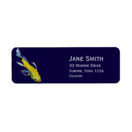 Japans Geel Koi originele kunstvis Etiket