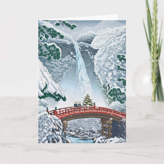 Japans geïllustreerd kerstfeest Kaart (Voorkant)