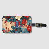 Japans geïnspireerd bloemig Bagagelabel (Voorkant (horizontaal))