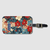 Japans geïnspireerd bloemig Bagagelabel (Voorkant (horizontaal))