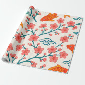 Japans geïnspireerd cadeaupapier (Uitgerold)