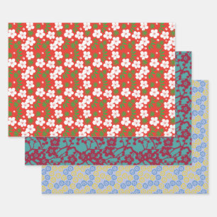 Japans geïnspireerde Floral Inpakpapier Vel