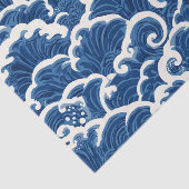 Japans geïnspireerde naadloze oceaangolfpatroon tissuepapier (Detail)