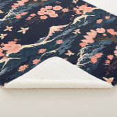 Japans geïnspireerde Sakura Cherry Blossom Sherpa Deken (3/4)