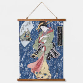 Japans Geisha (1828) Keisai Eisen Hangend Wandkleed
