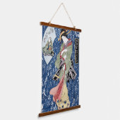 Japans Geisha (1828) Keisai Eisen Hangend Wandkleed (Gebogen)