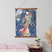 Japans Geisha (1828) Keisai Eisen Hangend Wandkleed (Slaapkamer)