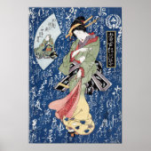Japans Geisha (1828) Keisai Eisen - mat Poster (Voorkant)