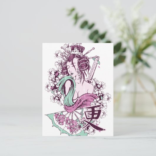 Japans Geisha Briefkaart (Staand voorkant)