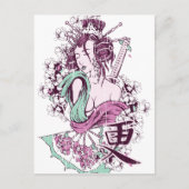 Japans Geisha Briefkaart (Voorkant)
