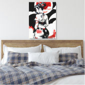 Japans Geisha Canvas Afdruk (Insitu (Slaapkamer))