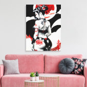 Japans Geisha Canvas Afdruk (Insitu (Woonkamer))
